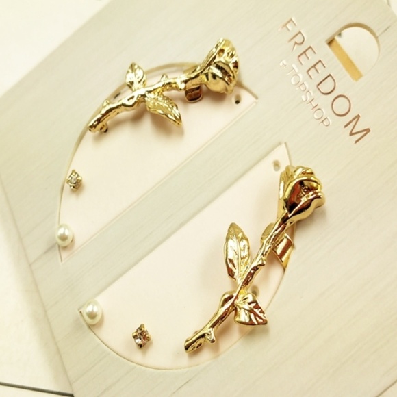 4/$25 TOPSHOP Freedom Rose Ear Cuff NWT - Picture 2 of 3